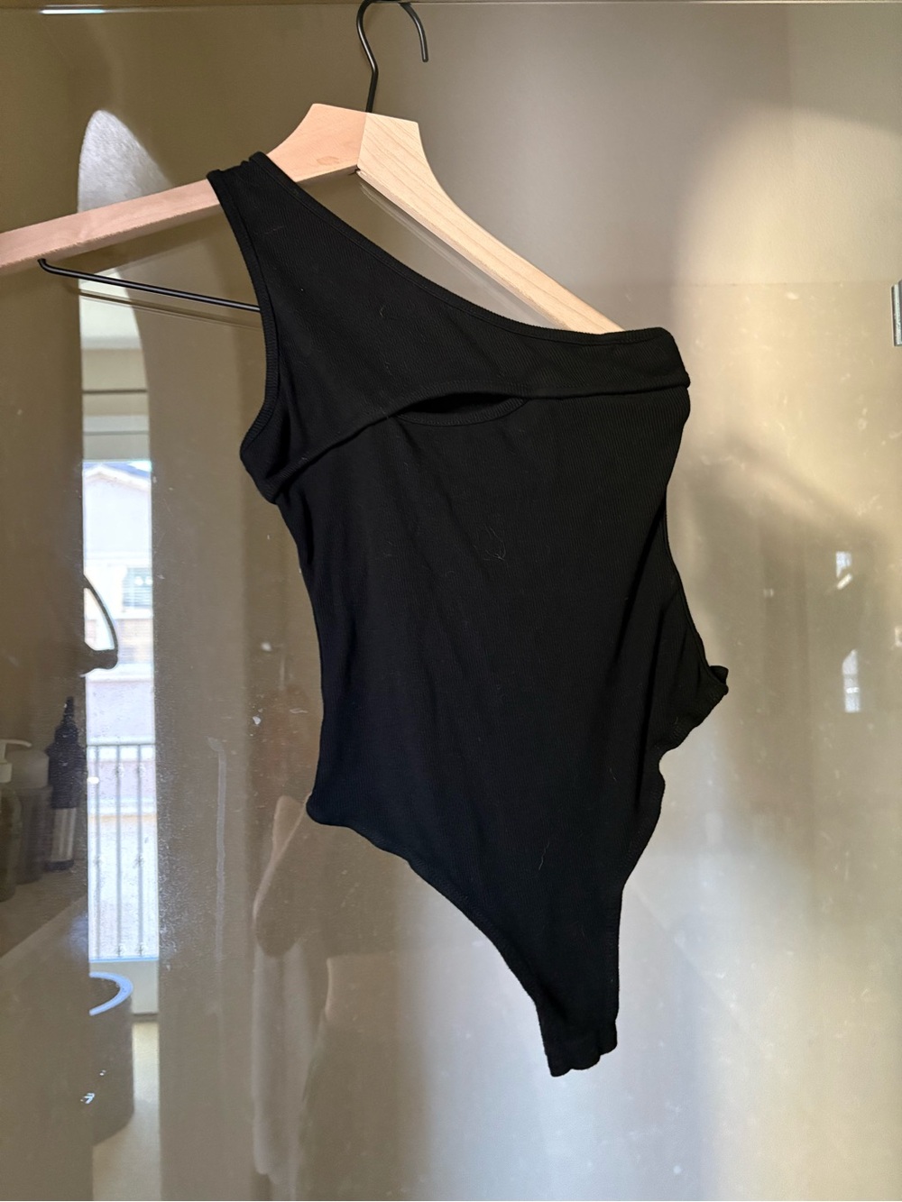 Superdown Black One-Shoulder Ribbed Bodysuit - Women